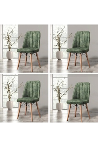 Yonga Concept Karegold Sandalye 4 Adet Yeşil
