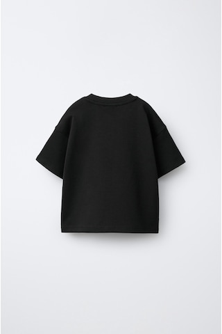 Fasardi Super Bear Adventure Süper Ayı Baskılı Oversize Pamuk Kısa Kollu Unisex Çocuk T-shirt Siyah