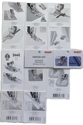 Pfaff 12'li Ayak Seti - Uyumlu Modeller İçin Açıklama Kısmına Bakınız.