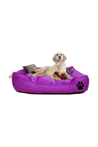 Yıkanabilir Büyük Irk Köpek Yatağı Minder 90x70cm Mor