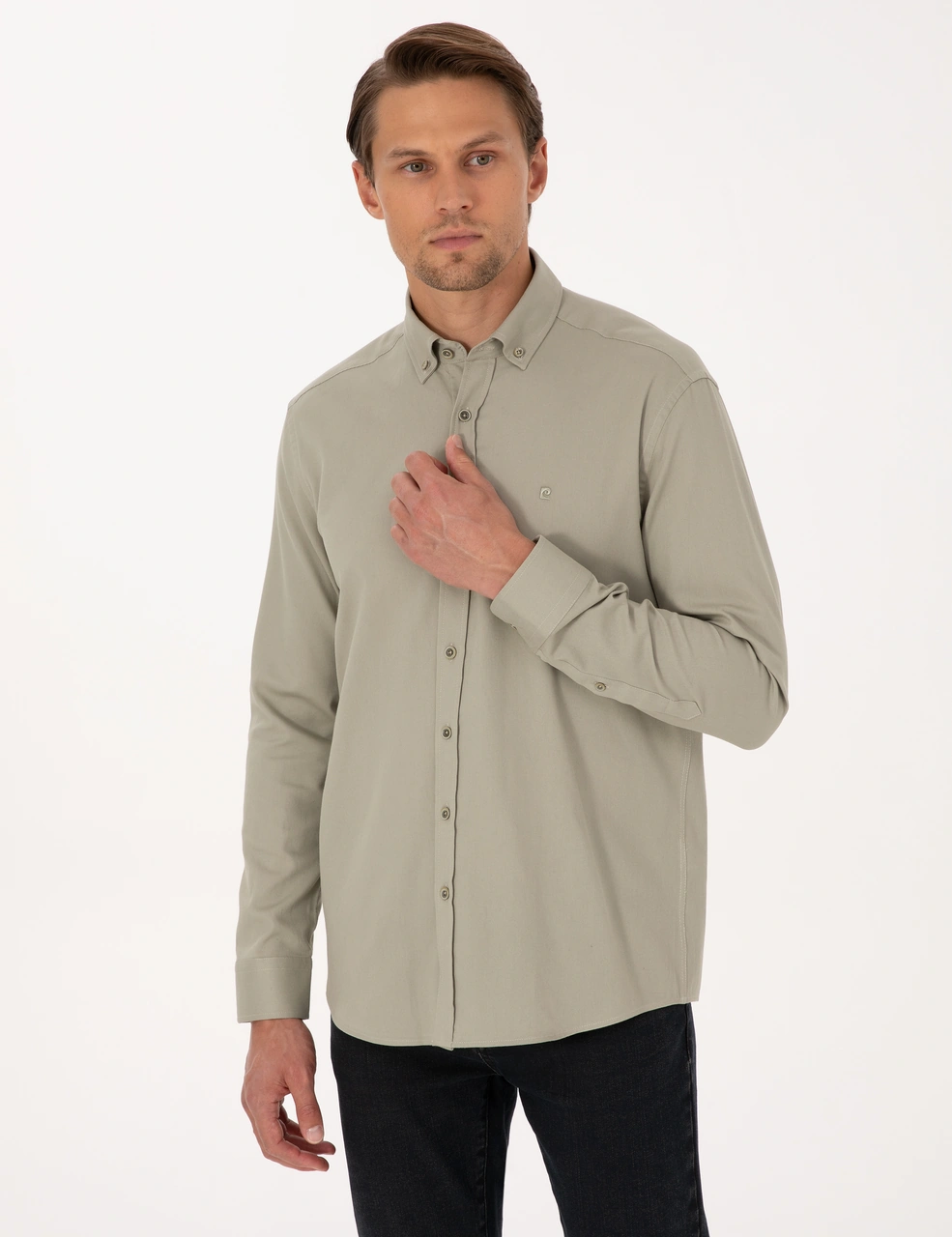 Pierre Cardin Erkek Su Yeşili Gömlek Desenli 50316736-vr048 Su Yeşili