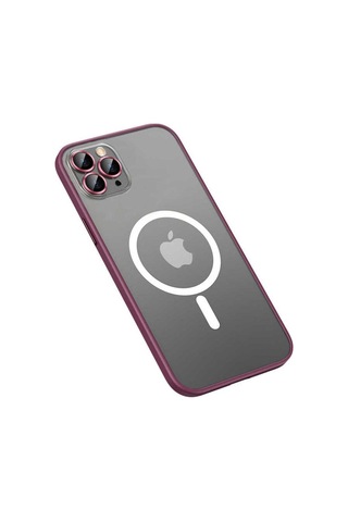 Apple Uyumlu iPhone 11 Pro Max Kılıf Zore Mokka Wireless Kapak Koyu Mor