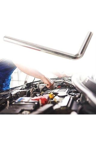 Zhltools 10 Parça Çelik Alyan Seti Kısa Düz Köşe Alyan Anahtar Takımı