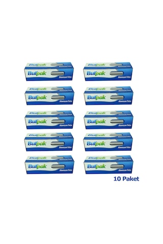 Burpak Alüminyum Folyo - 30 Cm. X 100 Metre - 10 Mikron - 10 Paket