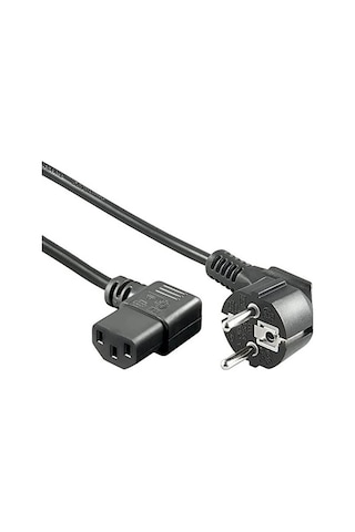 C13 Power Güç Kablosu 90° Derece L Uç Sol Açılı - 1.8 mt
