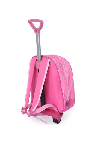 Çekçekli Kedicik Anaokulu Çantası Suluklu Pembe