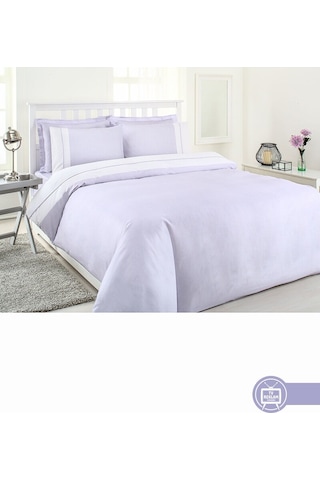Özdilek Soft Linen Çift Kişilik Saten Nevresim Takımı 43892 Lila