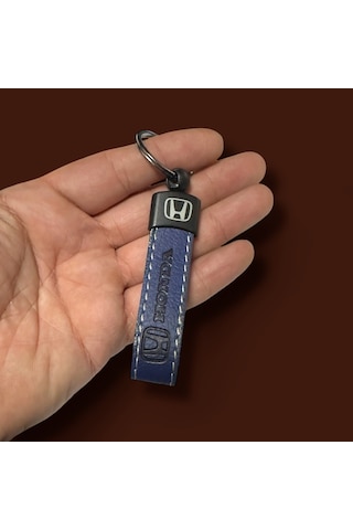 Honda Yazılı Ve Logolu Anahtarlık Lacivert Termo Deri