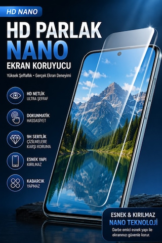 Nubia A76 5g Uyumlu Hd Parlak Nano Ekran Koruyucu 9h Esnek Kırılmaz Koruma