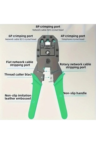 Besthome1 Yüksek Karbonlu Ağ Penessi Tel Soyma Aleti, Telefon/ethernet Kabloları İçin Multifonksiyonlu