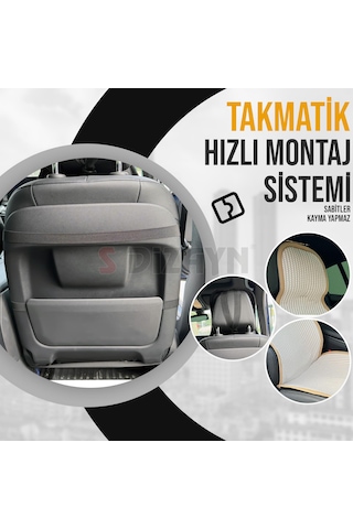 S-dizayn Oto Koltuk Koruyucu Kılıf Krem Universal 2 Parça Ön A+