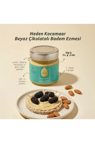 Badem Ezmesi Beyaz Çikolatalı & Vanilyalı 220 gr