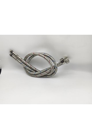 Flex Hortum 3/8" Erkek 1/2" Dişi 60cm 3/8-1/2 M/f Paslanmaz Çelik Örgülü 2 Adet Sıcak Soğuk Renkli