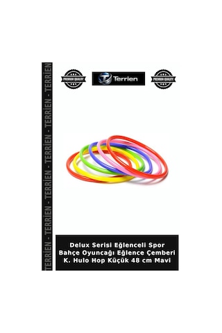Delux Serisi Eğlenceli Spor Bahçe Oyuncağı Eğlence Çemberi K. Hulo Hop Küçük 48 Cm Mavi