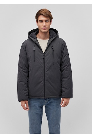 Mavi - Kapüşonlu Antrasit Şişme Mont 0110352-86803 Gri