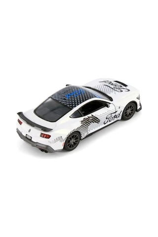 Kinsmart 2024 Ford Mustang Dark Horse 1:38 Çek Bırak Metal Model Araba Beyaz - Özel Livery Seri
