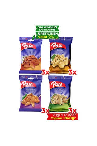 Paşa Karışık Kuruyemiş 12 x 70 G