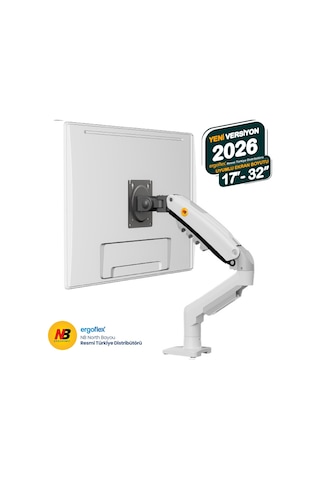 North Bayou NB F80 17-30" LCD/LED Kol Amortisörlü Vesa Monitör Beyaz