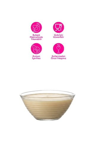 Lav Derin Cam Çorba Kasesi 6'lı Küçük Boy 300 ml (Salata/Tatlı/Kahvaltı/Çerez Kasesi)