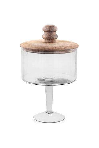 The Mia Madera Ayaklı Kurabiye Kavanozu 34x21x21 Cm