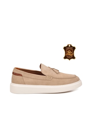 Voyager Erkek Ten Süet Rahat Tabanlı Şık Hakiki Deri Smart Casual Ayakkabı Loafer 6795 M