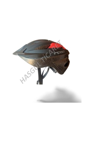 Hsgl Bisiklet Kask Vernıon Siyah Kırmızı Flaşörlü Beden L 57-62 B