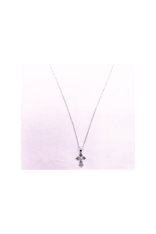 Oriental Kuyumculuk Jewellery Taşsız Küçük Gümüş Haç Kolye Gümüş