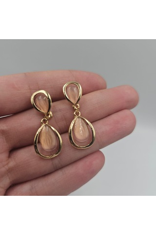 Pembe 60's Vintage Küpe Pembe