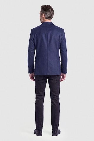 Bisse Lacivert Süet Dokulu Düğmeli Blazer Ceket Pck26k26203 K39