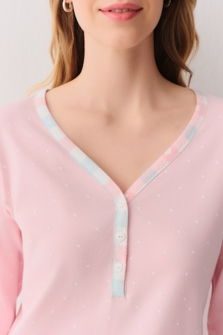 Suwen Cute Pijama Takımı Sh26262660651 Pembe Ekoseli