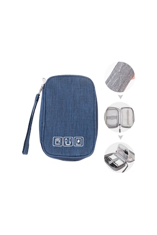 Ruicoo Çok Fonksiyonlu Şık Taşınabilir Şarj Cihazı Ve Aksesuar Çantası - Siyah