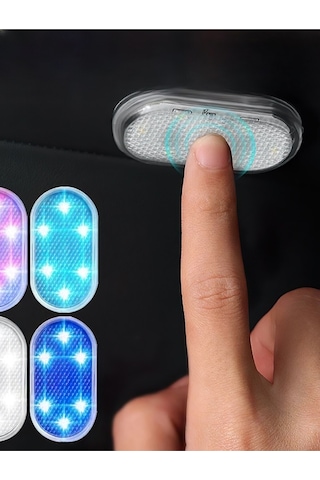Araç Ve Dolap İçi Rgb Işık Şarjlı Dokunmatik Led Lamba Işık RGB