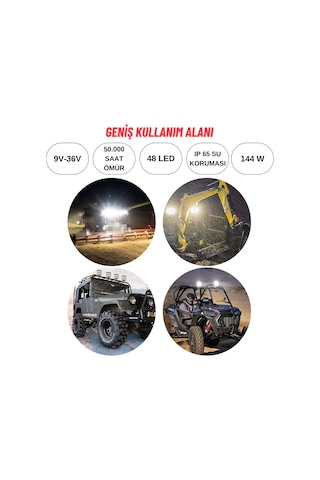 Off Road İş Makinesi Kamyon Traktör Projektör Çalışma Lambası