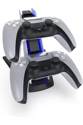 Ps5 Dock Kol Şarj İstasyonu Hızlı Şarj Aparatı Mavi Işıklı Tp5-05