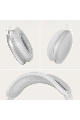 Apple Uyumlu AirPods Max İle Şeffaf Tam Koruma Kılıfı Seti 5 Parça Darbelerden Çizilmelerden Koruma Seti 07