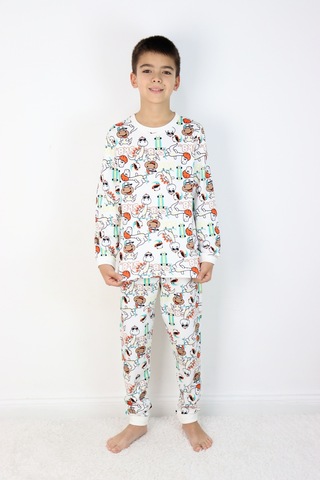 Harika Kids Erkek Çocuk Baskılı İnterlok Kumaş Uzun Kollu Pijama Takımı Siyah