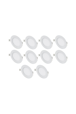 Cata 10 Adet 9 Watt Slim Led Panel Gün Işığı Metal Kasa Çok Renkli