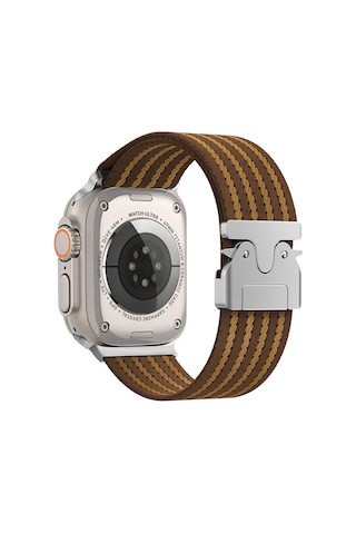 Ekılıf - Apple Uyumlu Watch Ultra 49mm - Kordon Naylon Kumaş Hasır Örgülü Kordon - Krd-133 - Kahverengi - T35916 Ekılıf - Apple Uyumlu Watch Ultra 49mm - Kordon Naylon Kumaş Hasır Örgülü Kordon - Krd-133 - Kahverengi - T35916