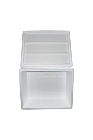B-2 10kg Soğuk Zincir Strafor Köpük Kutu 50x40x21 - Isı Yalıtımlı, Kapaklı, Termal Gıda Taşıma