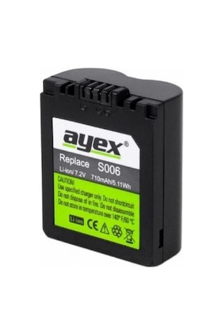 Panasonic Dmc-Fz7- Fz35- Fz38- Fz50 için Ayex Cga-S006E Batarya