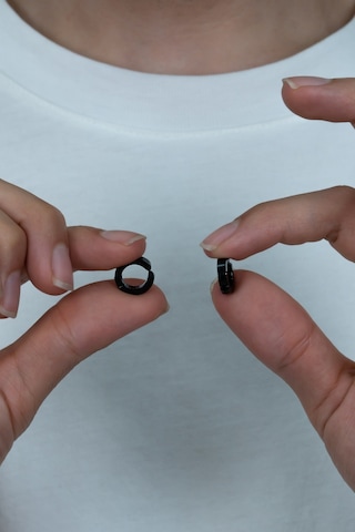 Sıkıştırmalı Erkek Çelik Küpe Ince 3 MM Deliksiz Kulaklara Mse1