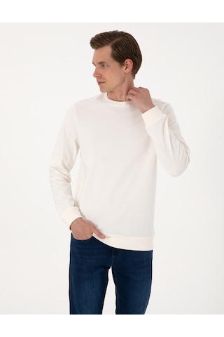 Pierre Cardin Erkek Ekru Sweatshirt 50314054-vr019 Ekru
