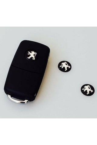 Peugeot Oto Anahtar 3M Metal Alaşım Logo 2Li Set