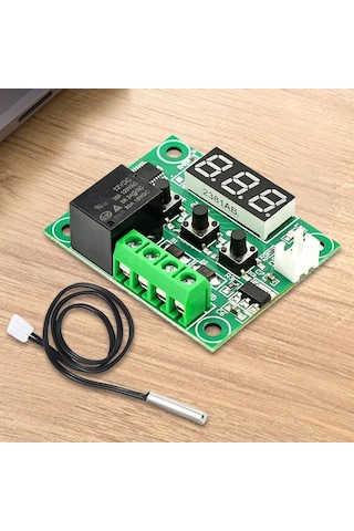 W1209 Röle Çıkışlı Dijital Termostat Kuluçka Akvaryum Sıcaklık Kontrol Kartı