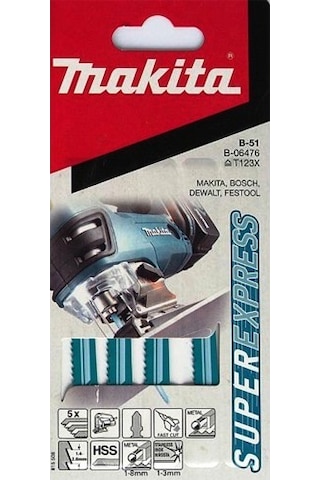 Makita B-06476 B-51 Metal Krom Inox Için Dekupaj Ucu 5'Li Paket