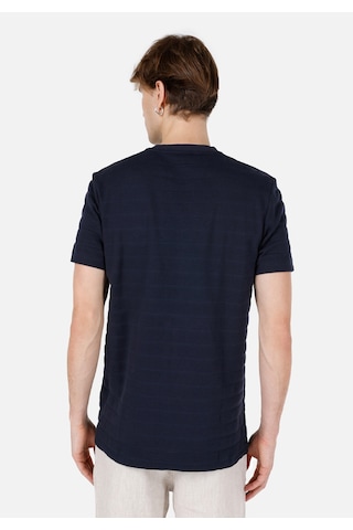 Colin's Colins Regular Fit Yuvarlak Yaka Jakarlı Erkek Lacivert Kısa Kol Tişört Cl1067629 Q1.v2 Nav Lacivert