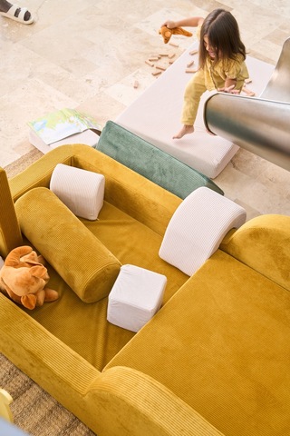 Funbed Yeni Nesil Montessori Çocuk Yatağı & Oyun Alanı Yıkanabilir Sıvı Geçirmez Sarı - 836527200