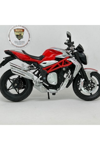 Mv Agusta Brutale 1090 Rr 1:12 Diecast Motosiklet Model Kırmızı Beyaz Koleksiyonluk