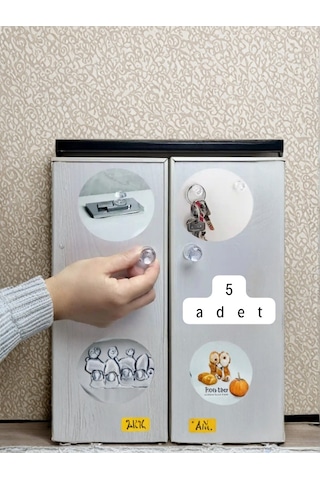 Mucit Home 4 Adet Çekmece Dolap Klozet Kapağı Şık Kristal Tasa...