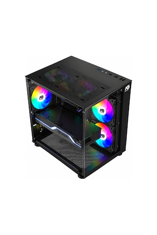 Orion Cube 3x Tuştan Değişen Rgb Fanlı M-atx Boş Bilgisayar Kasası Siyah